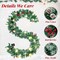 Lighted Garland Indoor for Stairs, Fireplace, 50 Lights Green Garland, Pine Cones & Red Berries & Pine Needle